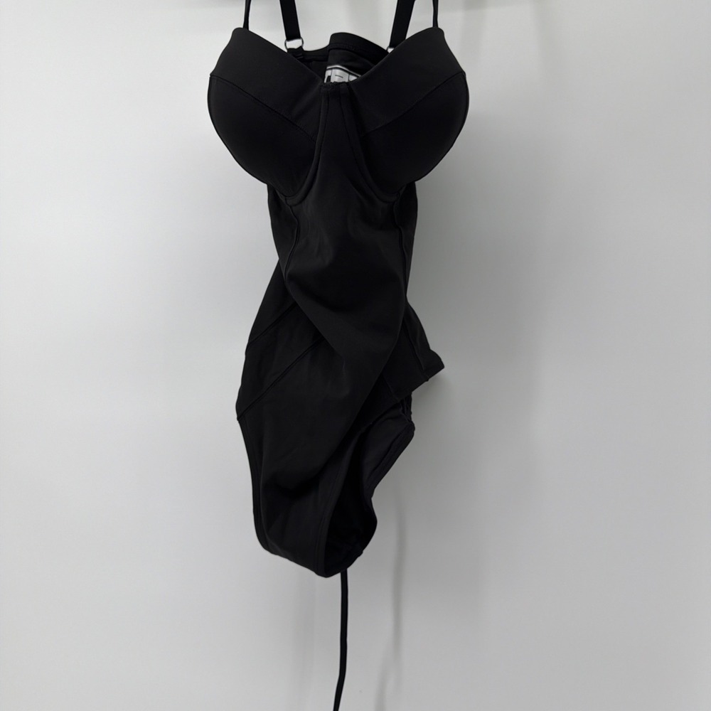 TA3 Lushy Swimsuit TA3166RL Black Short D/DD Lace-up Detail